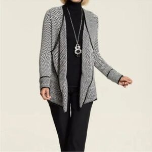 Chicos Open-front Chevron Sweater